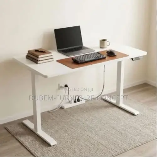 Electric Work Desk - White - 1200mm