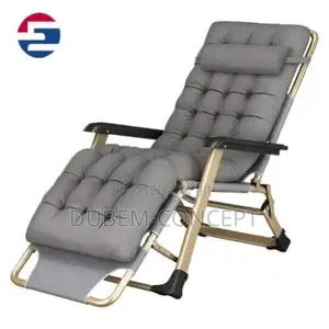 Outdoor Relaxing Comfort Chair With Cushion - Grey