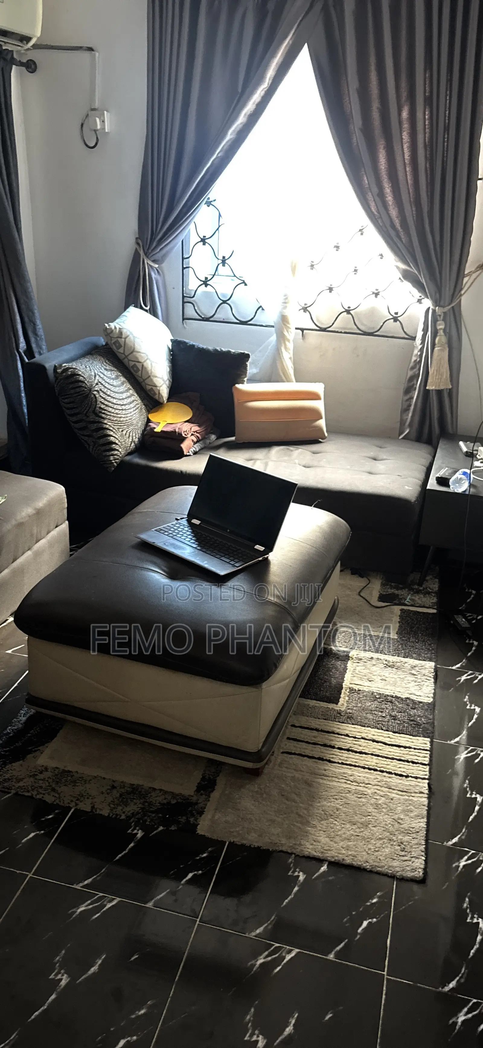 L Shaped Sofa + Ottoman