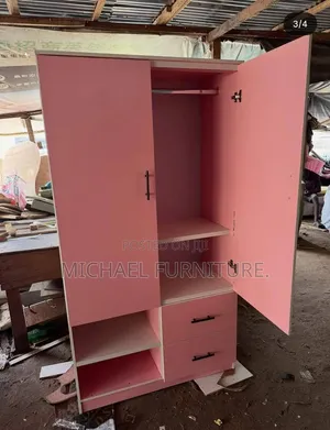 Shiny-Pink 3ft by 6ft Wardrobe