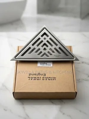 Stainless Steel Triangular Corner Floor Drain – Heavy-Duty