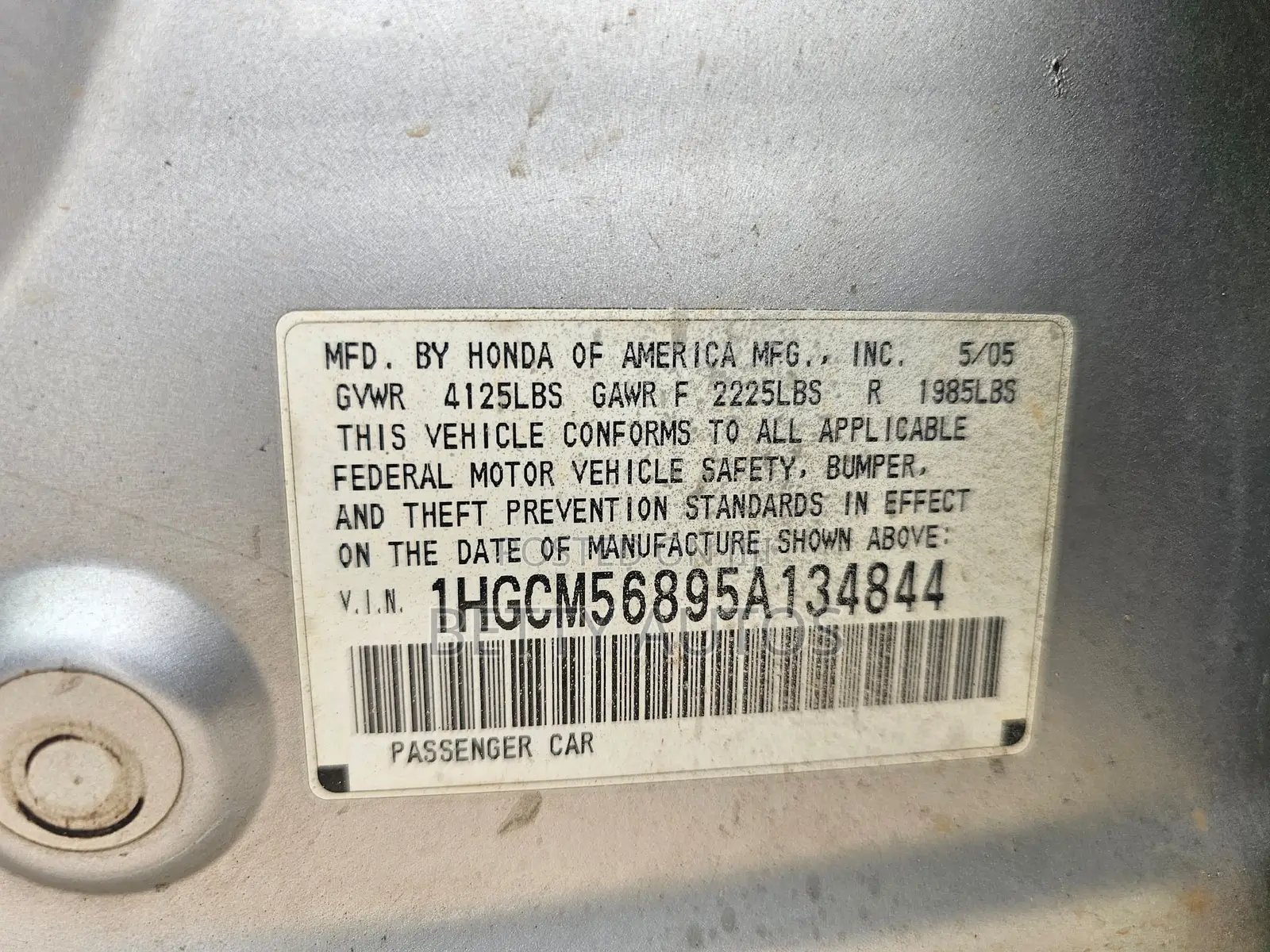 Honda Accord 2005 Silver