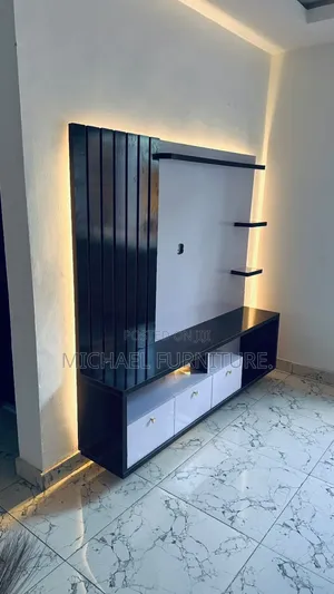 Synced in Strength 5ft by 6ft TV Console With LED Rope Lights