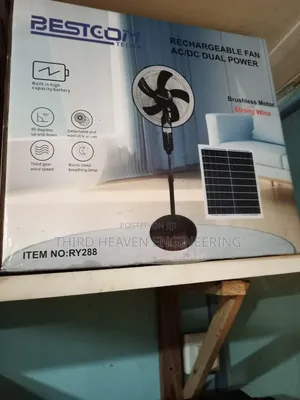 Rechargeable Solar Fan