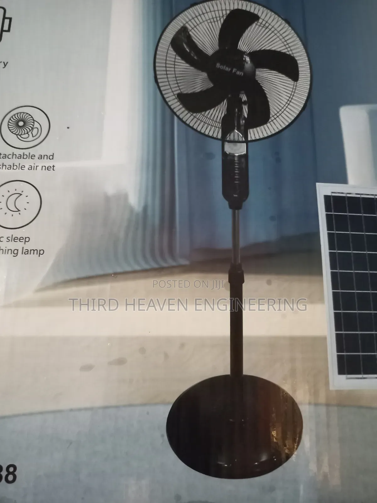 Rechargeable Solar Fan