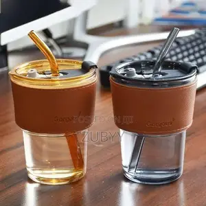 Sub Glass Cup With Straw