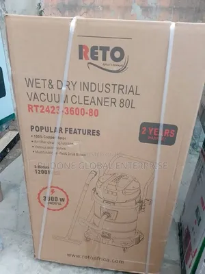Industrial Wet & Dry Vacuum Cleaner – 3600W | 3 Motors RETO 80L
