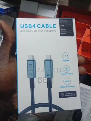 USB 4 Thunderbolt 4 Cable 40gps Video and 240w Charging