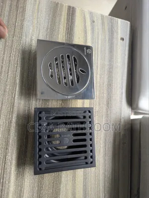 Square Matte Black Metal Floor Drain (Other Designs Available)