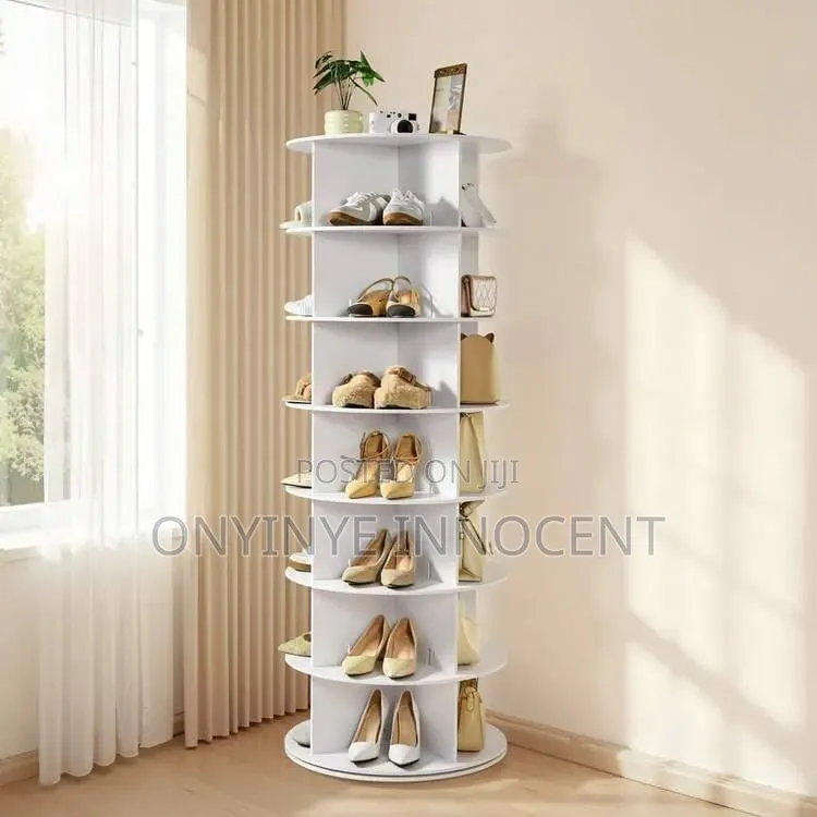 360 Rotating Shoe Rack & Bag Storage Organizer Tower