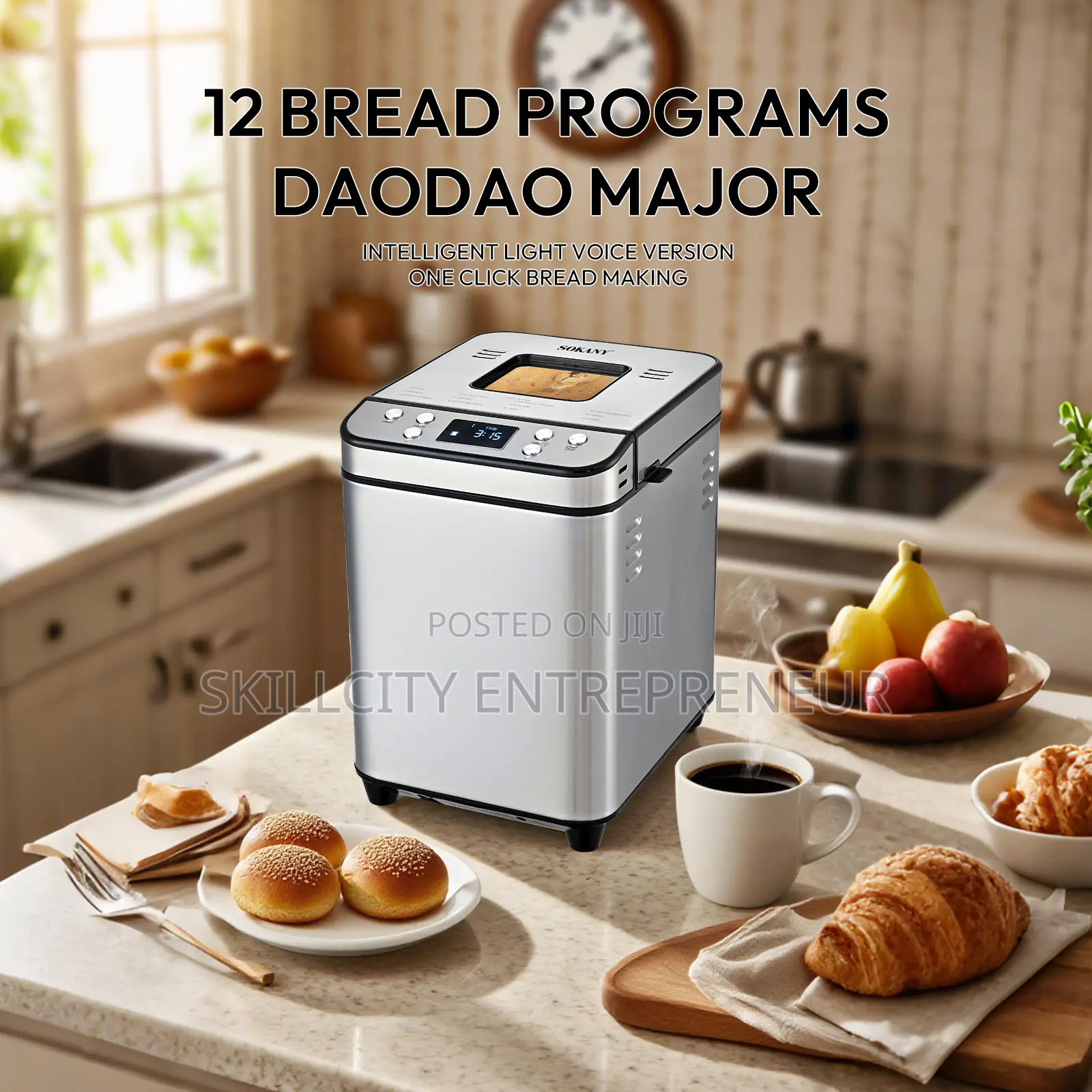 Sokany Bread Maker. SK-08146 - 700W Automatic Bread Machine