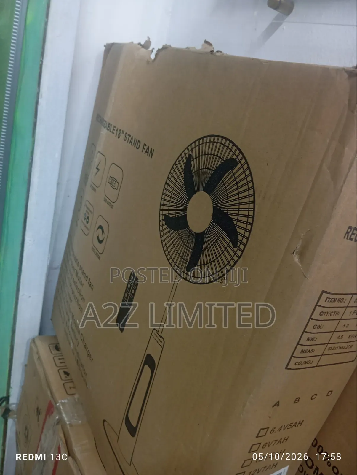 Rechargeable/ Solar Fan
