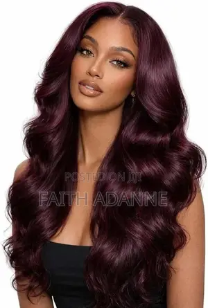 Dark Purple Curly Human Hair Wig