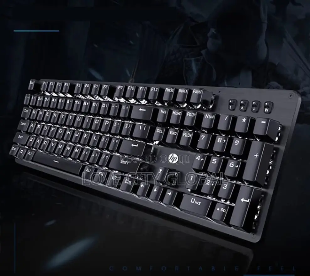HP GK-100F Gaming Mechanical Keyboard 104-Key USB RGB for PC & Laptop