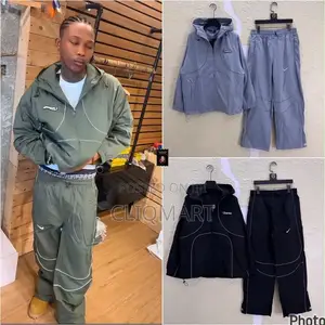 Nike X Trapstar Piping Tracksuit Set | Olive Green, Slate Blue & Black