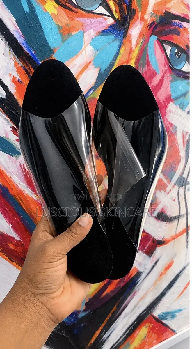Elegant Black Clear-Heel