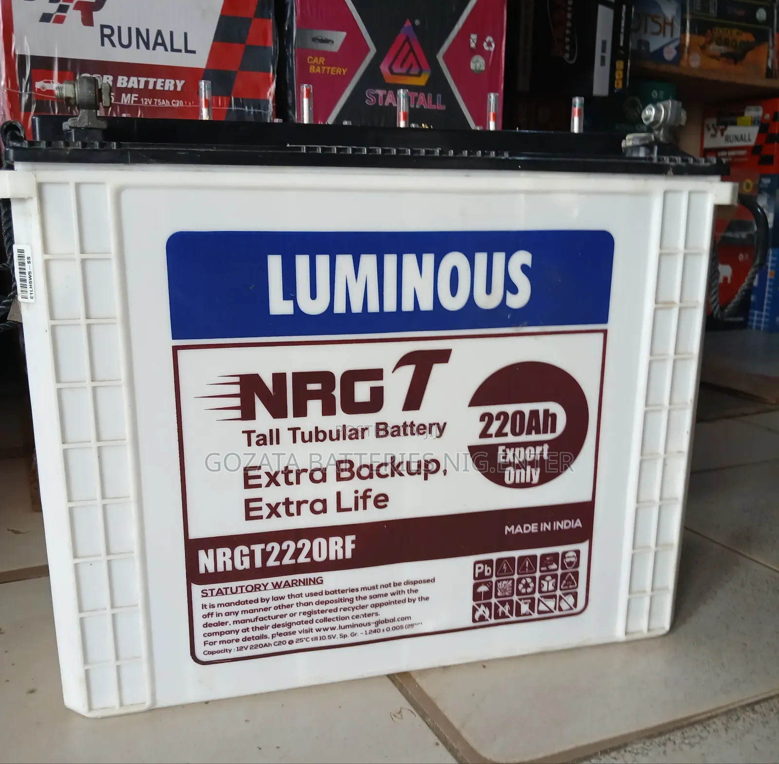 LUMINOUS Wet Cell Solar Battery 220AH