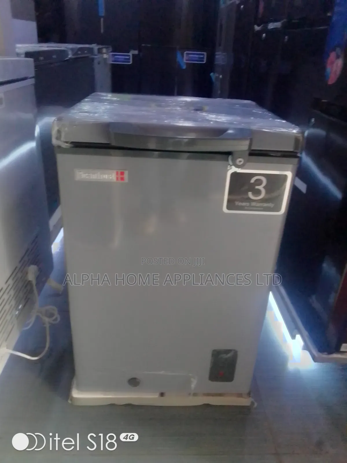 Scanfrost Chest Freezer 100L Silver Color