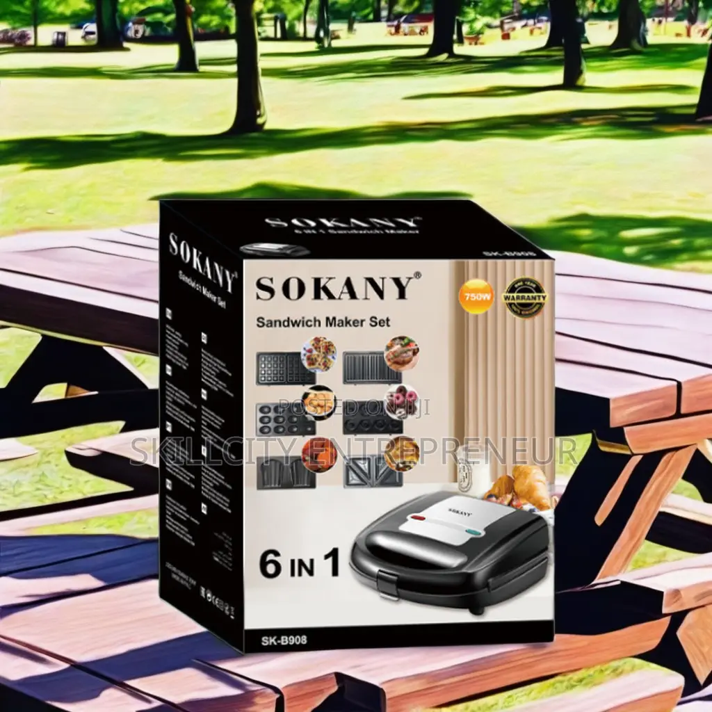 Sokany 6-in-1 Sandwich Maker