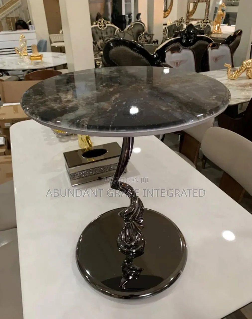 Modern Marble Side Stool for Living Room.