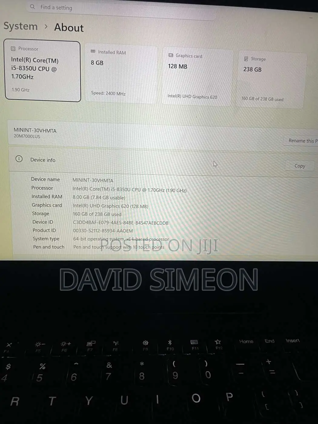 Laptop Lenovo ThinkPad X280 8GB Intel Core i5 SSD 250GB