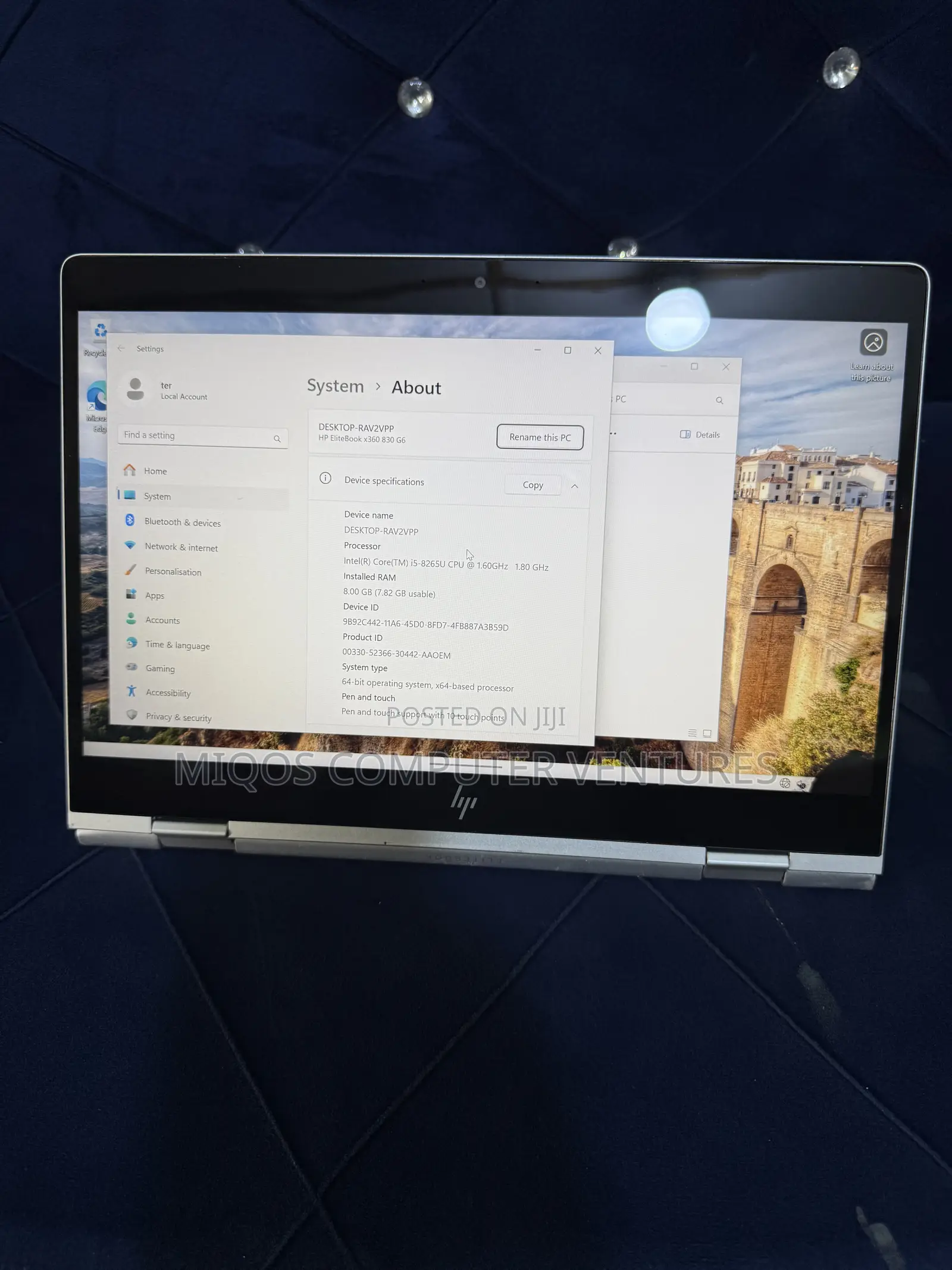 Laptop HP EliteBook x360 830 G6 8GB Intel Core i5 SSD 128GB