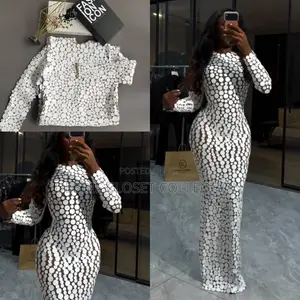 A Fashionable White Long Dress for Our Ladies