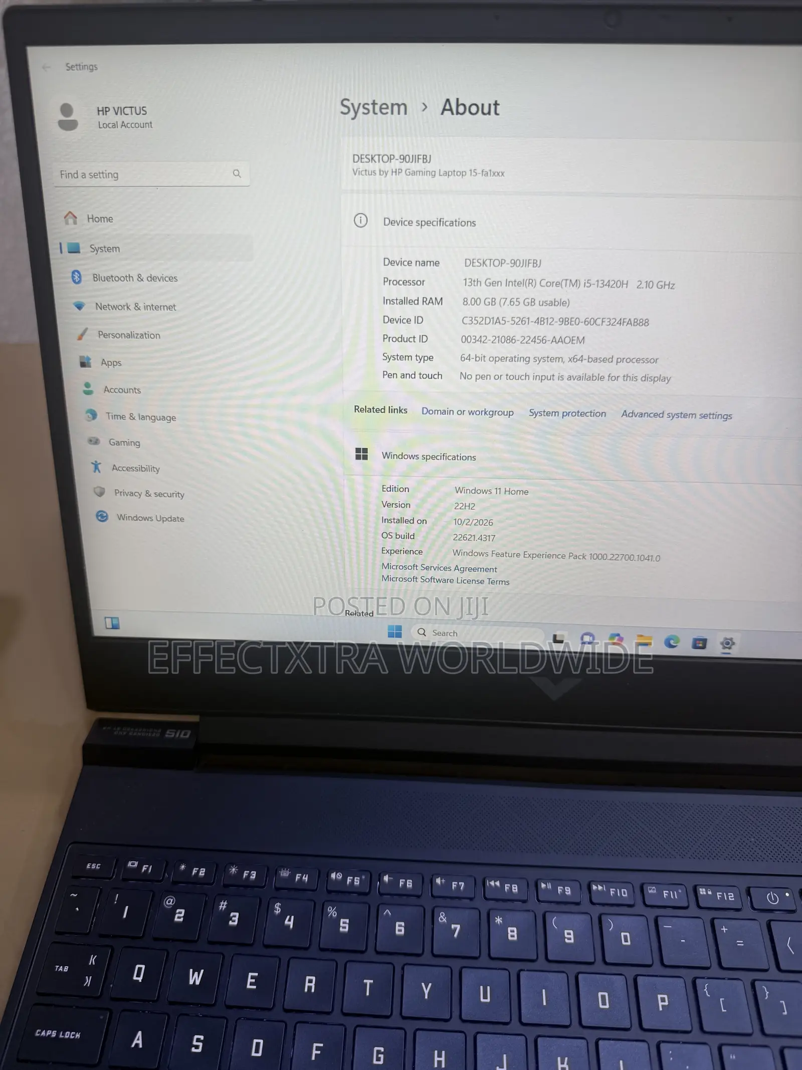 Laptop HP Victus 15 8GB Intel Core i5 SSD 1T