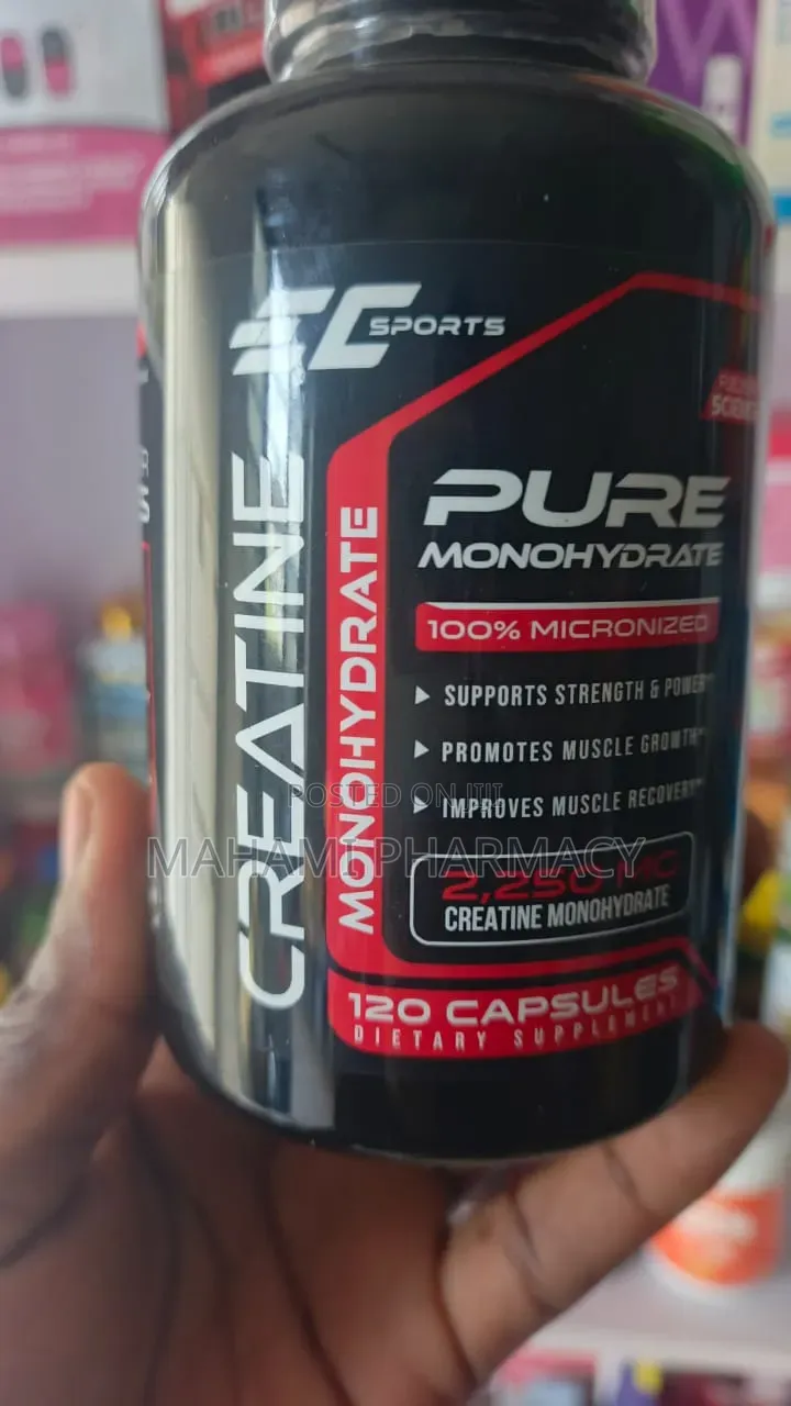 Ec Sports Pure Creatine Monohydrate 2,250mg - 120 Capsules