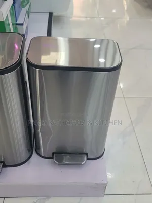 12L Stainless Steel Rectangular Step Trash Bin