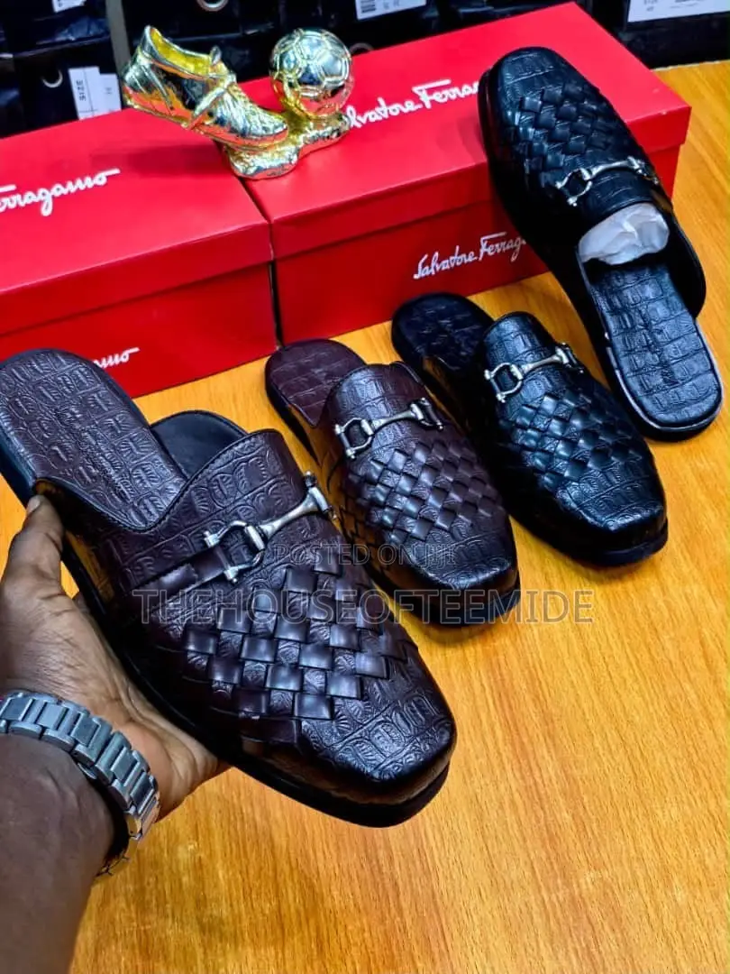 Men Black Half Shoe