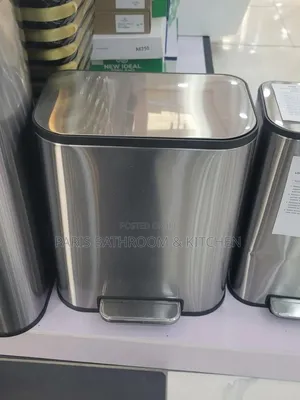 20L Stainless Steel Rectangular Step Trash Bin