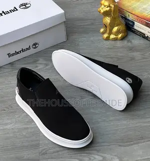 Canvas Black and White Shoe for Men