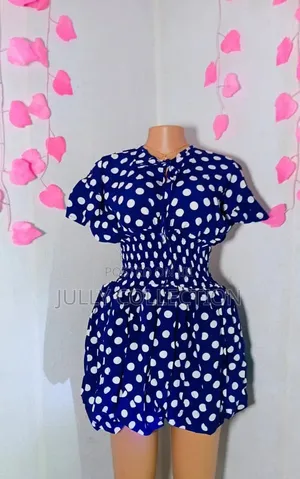 Women's Blue Polka Dot Romper -All Sizes