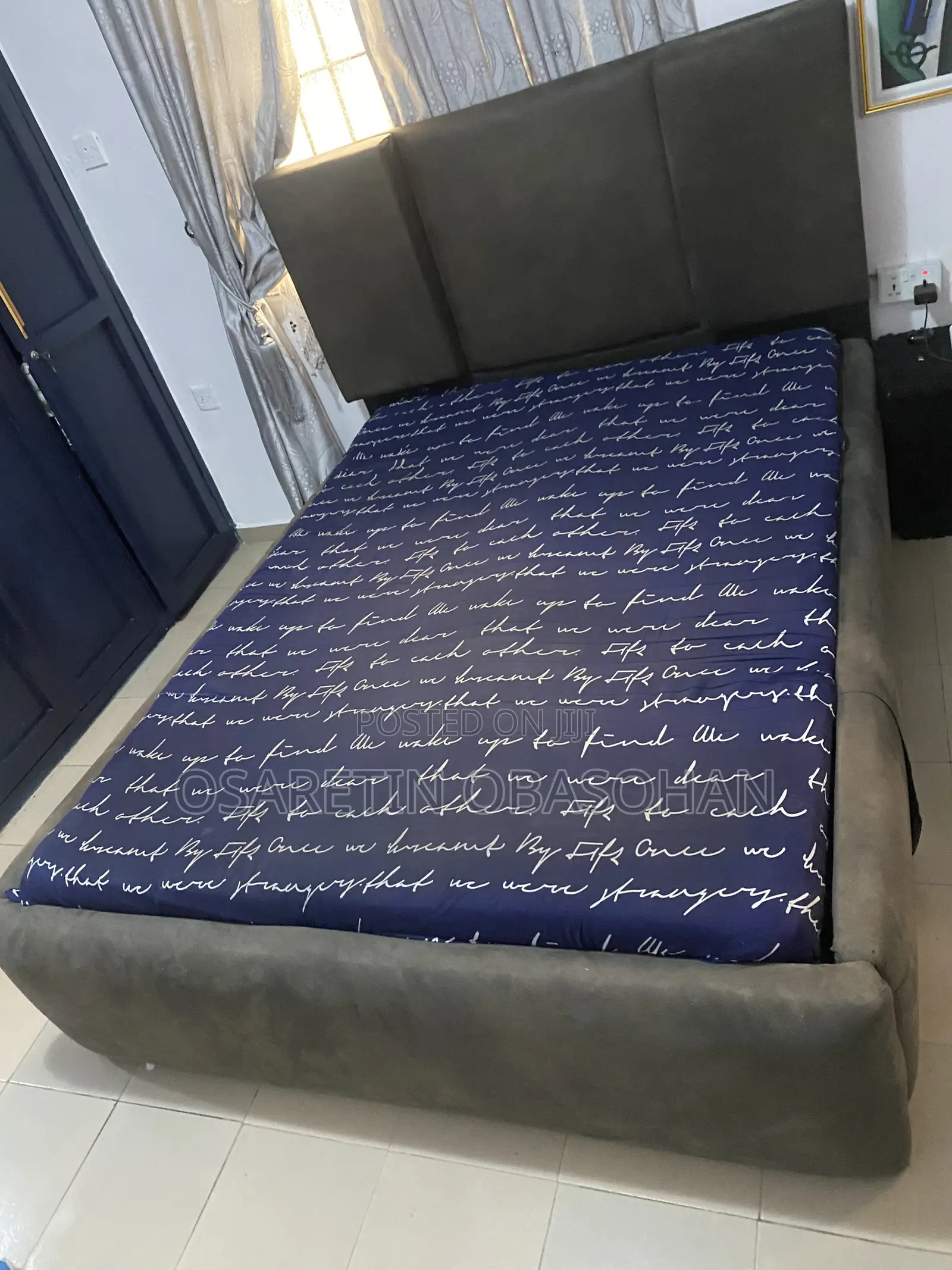 Neatly Used Padded 4 × 6 Bedframe