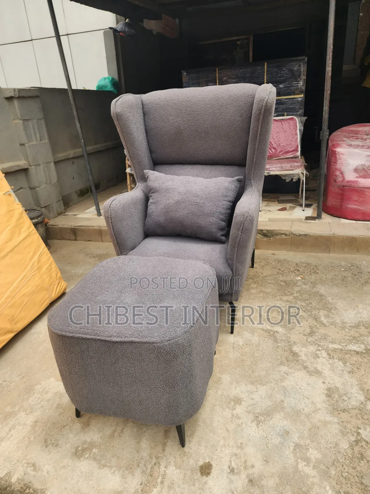 Executive Sofa With Its Leg Rest.