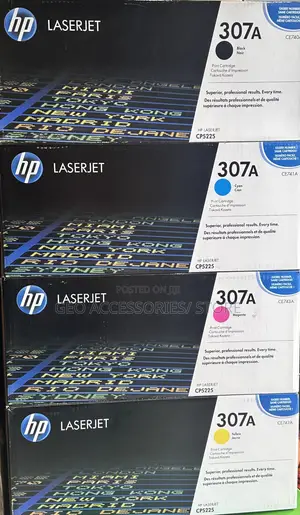 HP 307a Full Set Toner Cartridges – Ce740a Ce741a Ce742a Ce743a