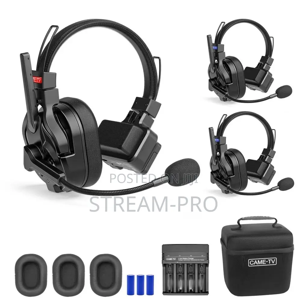 CAME-TV KUMINIK8 PRO Full-Duplex Wireless Intercom Headset - 3 Pack