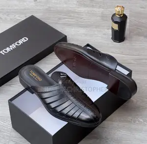 Brand New Men's Tom Ford Luxury Leather Half Shoes / Half Cover Sandal