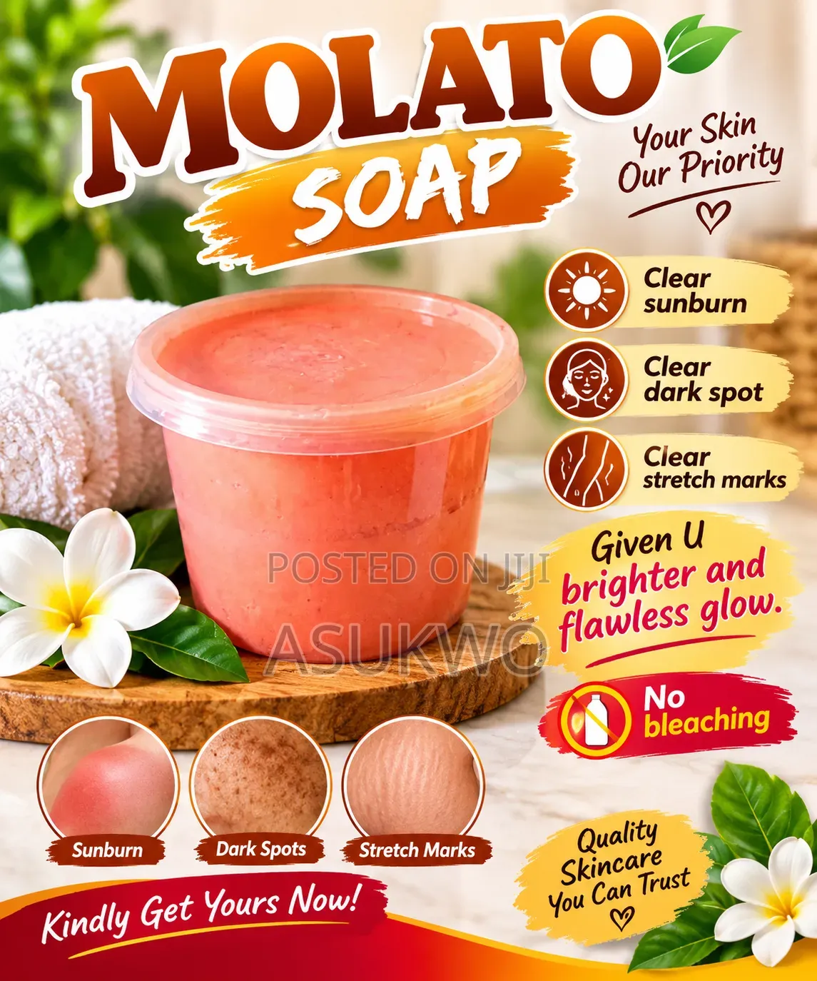 7days MOLATO Whitening Soap Very Effective Given U That Young Look