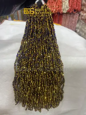 Premium Gold-Trimmed Beads – Multiple Colours Available