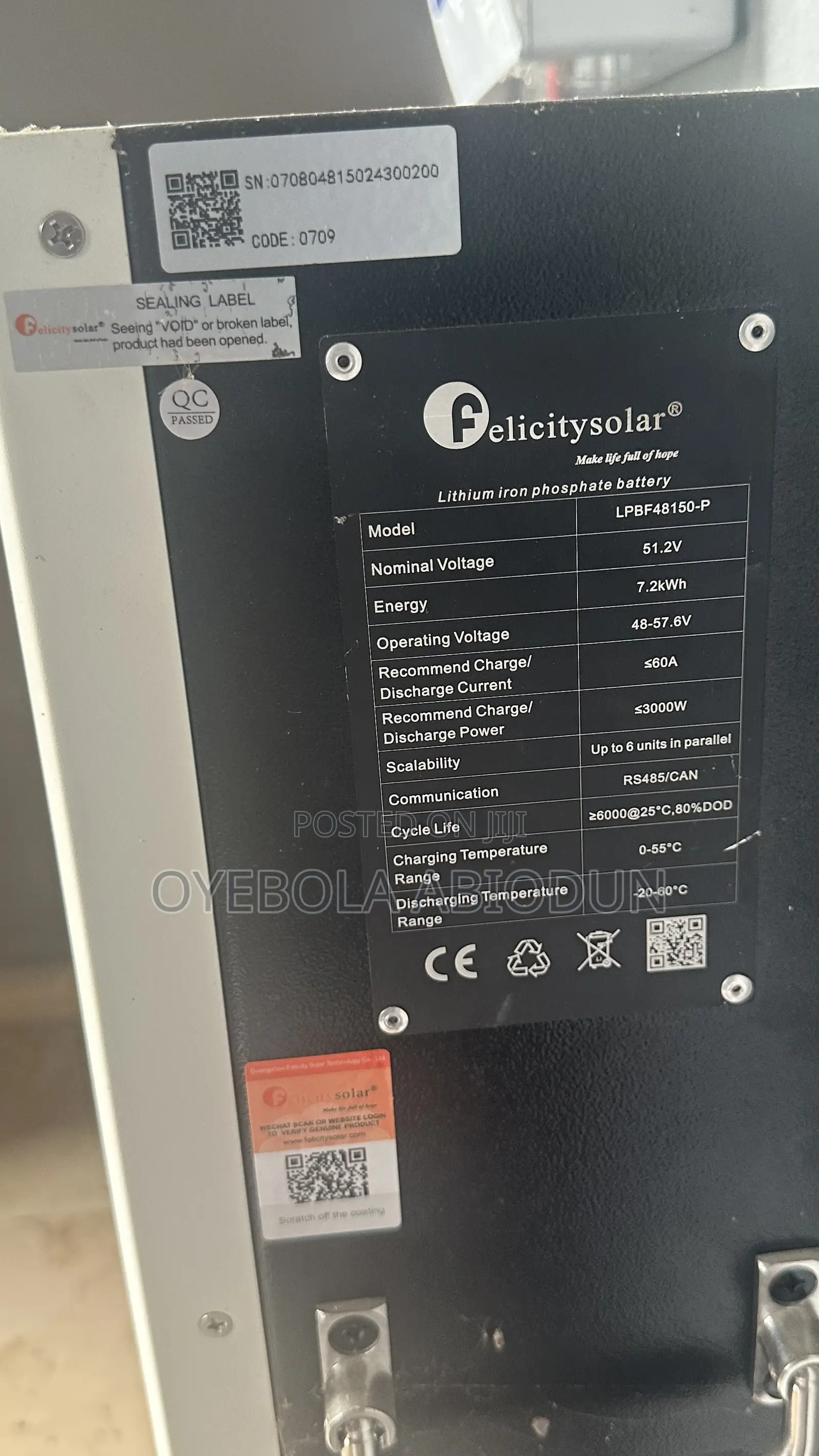 Felicity Battery 7.2 kWh
