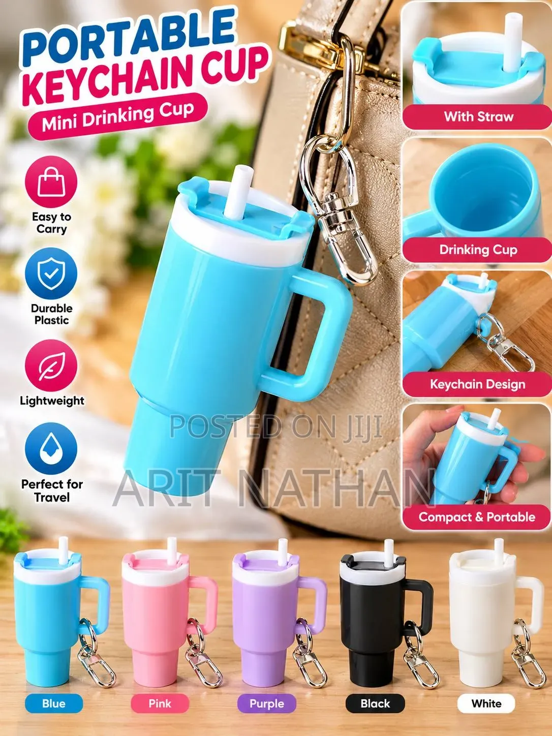 Mini Portable Keychain Cup