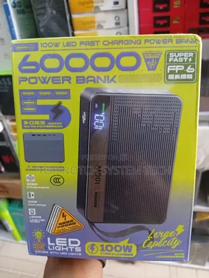 REMAX 60000MAH 100W Super Fast Power Bank FP-6 With Led Light