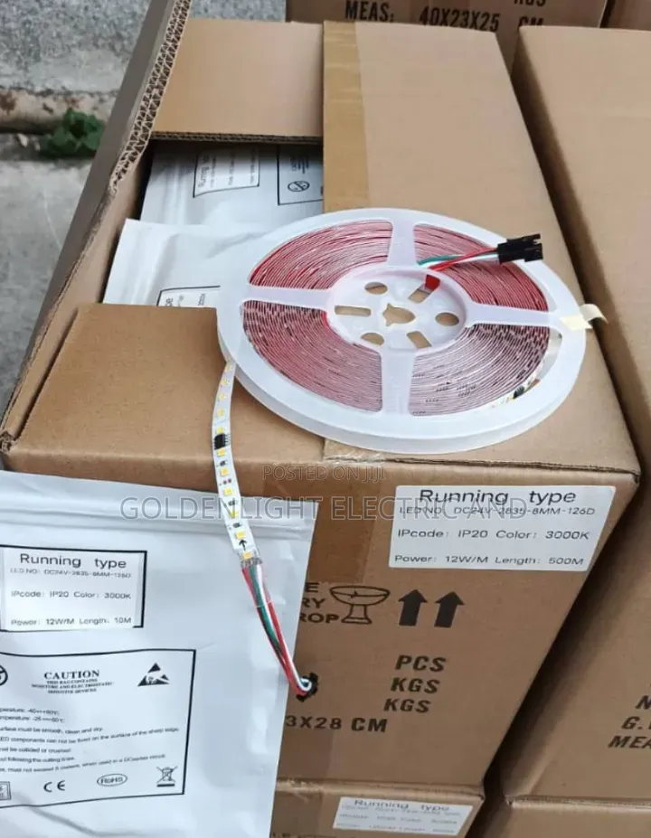 24V Running Type LED Strip Light (SMD 2835, 126 LEDs/m, 3000K