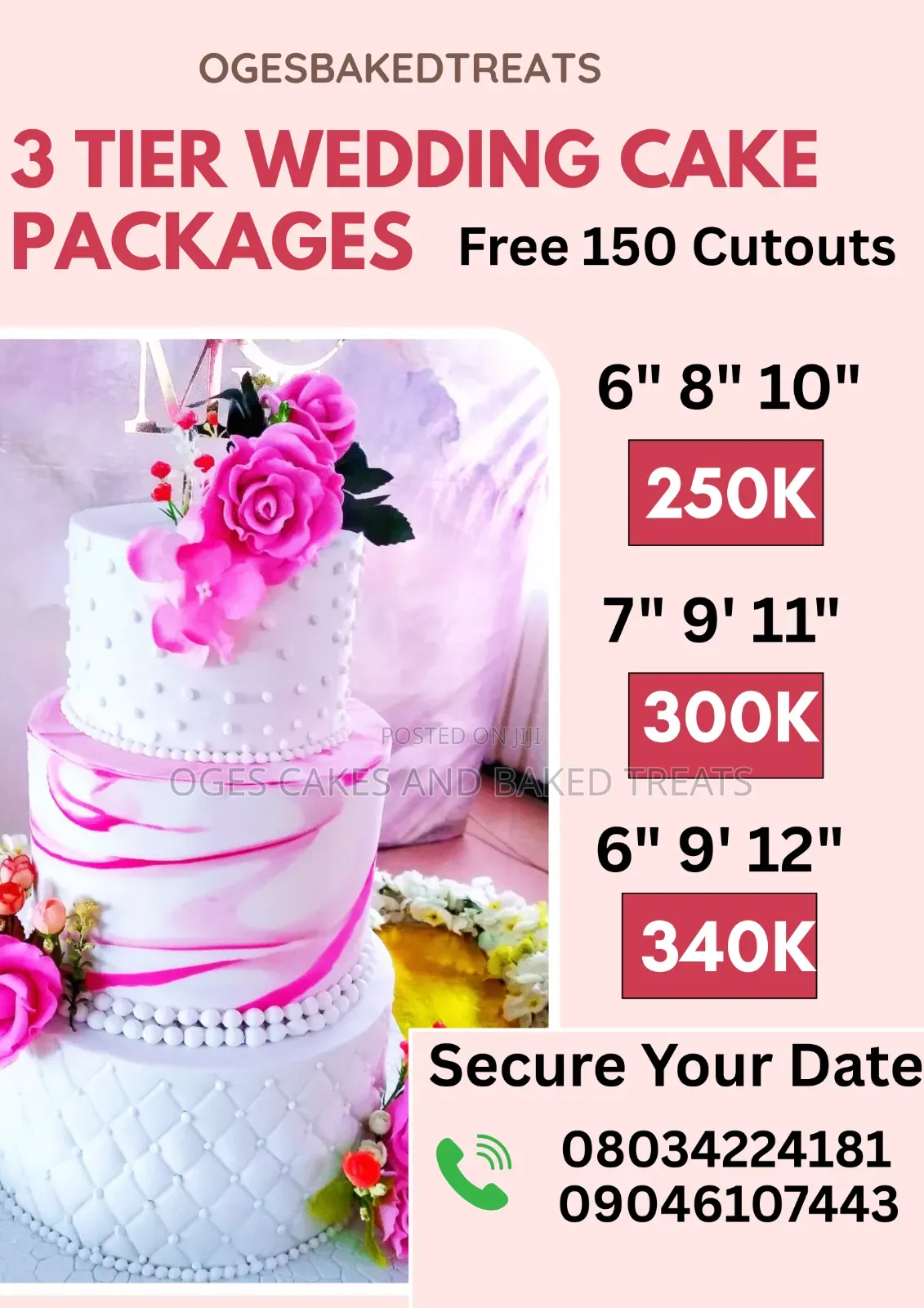 Wedding Cake Prices & Packages