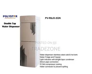 Polystar Hot & Cold Water Dispenser + Refrigerator | PV-R6JX-5GN