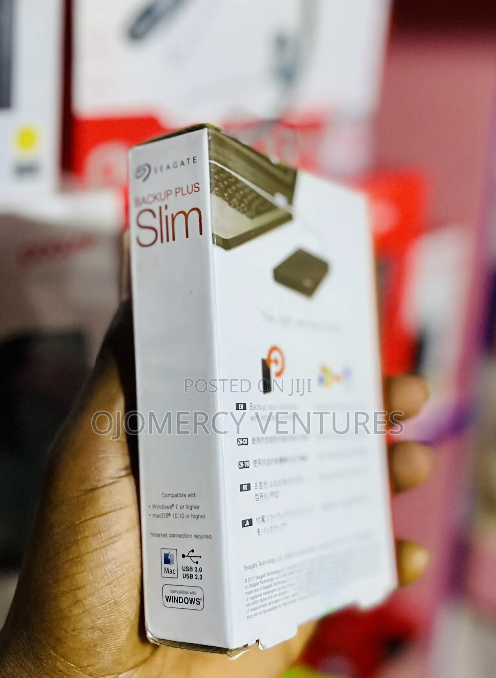 Seagate Backup Plus Slim 500GB Portable External Hard Drive.