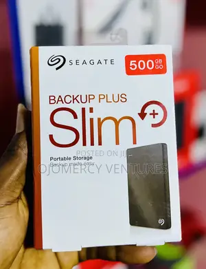 Seagate Backup Plus Slim 500GB Portable External Hard Drive.