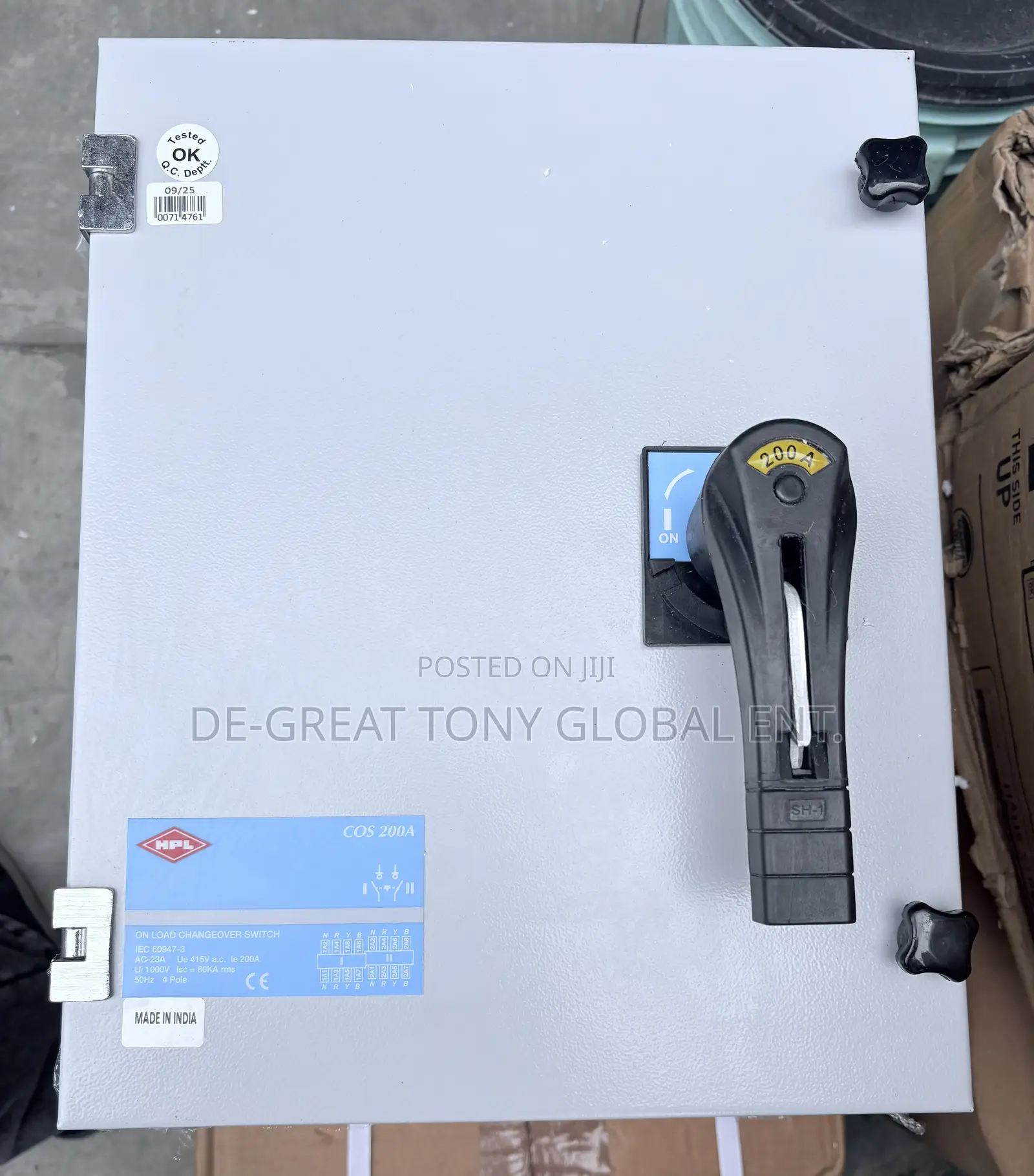 200A Rotary Changeover HPL